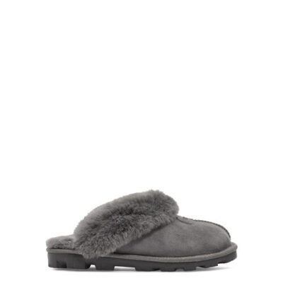 UGG Coquette Pantoffels voor Dames in Grey, maat 42 | Leder/Shearling/Suede