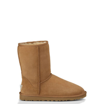 UGG Classic Short voor Dames in Chestnut, maat 41 | Leder/Shearling/Dubbelzijdig