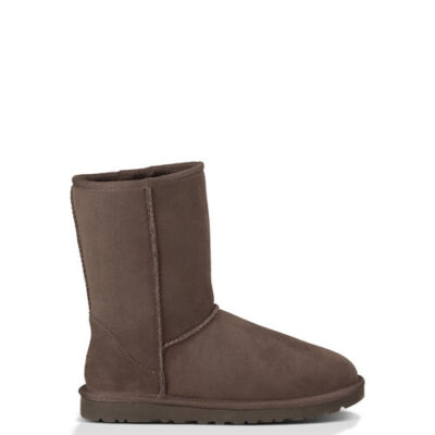 UGG Classic Short voor Dames in Chocolate, maat 42 | Leder/Shearling/Dubbelzijdig