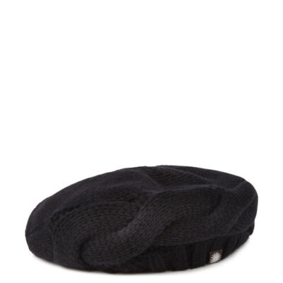 UGG Twist Cable Beret voor Dames in Black, maat OS | Breien