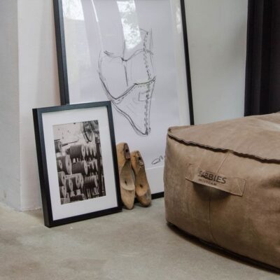 Shabbies Vierkante poef amarone beige - tin